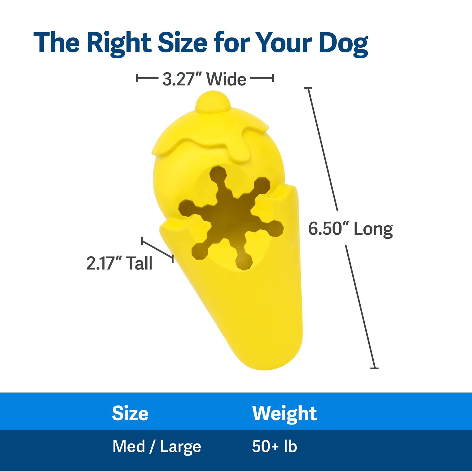 PetSafe Frosty Cone Dog Toys – Fill and Freeze Treat Holding Chew Toy – BPA Free Rubber – French Vanilla Scented – Interactive Pet Puzzle for Boredom or Separation Anxiety