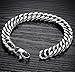 Feraco Heavy Metal Cuban Curb Link Chain Men's Bracelet Powerful Stainless Steel Bangle Bracelet,8.66 Inch