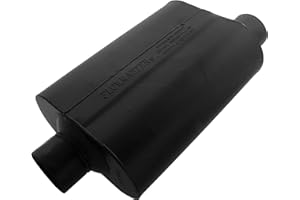 Flowmaster Super 40 Series Chambered Muffler - 3.0” Center In/Offset Out - Aggressive Sound - Aluminized Steel - Perfect for Muscle Cars, Lifted Trucks, Street Rods, and High-Torque Builds (953047)