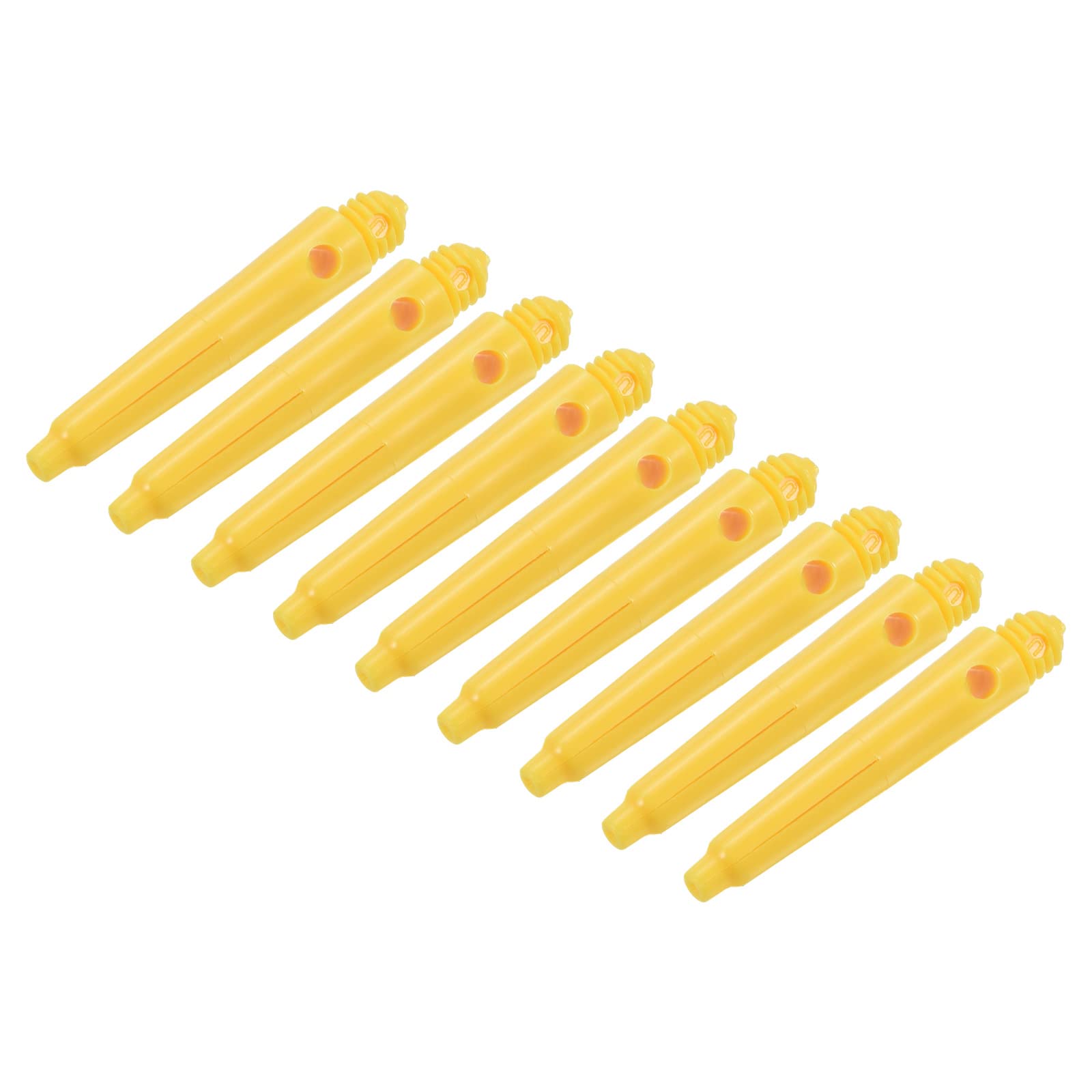PATIKIL 27mm Dart Shafts, Medium 2BA Thread Plastic Dart Stems Dart Accessories for Steel Tip - 15 Pack (Yellow)