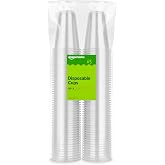 Amazon Basics Small Disposable Clear Plastic Cups, 9oz, 100 Count, Packaging May Vary