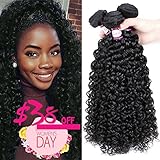 8A Brazilian Virgin Curly Hair 3 Bundles Remy Hair Extensions Natural Color Brazilian Kinkys Curly Hair Real Human Hair Weave