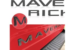 JHAZE Tailgate Inserts Letters Compatible for 2022 2023 Maverick,3D Raised & Strong Adhesive Decals Letters Rear Emblem Decal Sticker Compatible for Maverick Accessories - Gloss Black
