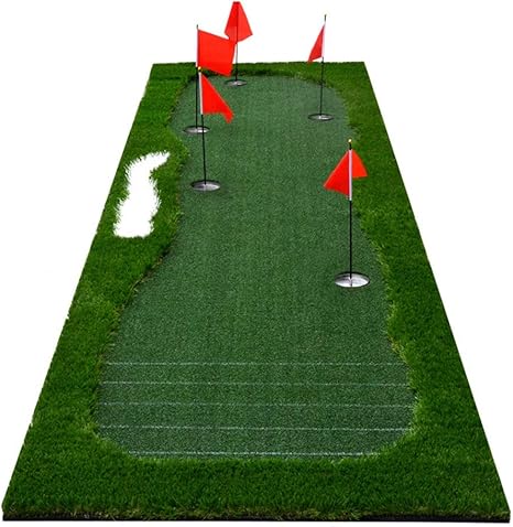 Amazon Co Jp ゴルフ練習バッティングマットゴルフグリーンマットのためにリビングルーム バルコニー オフィス 庭 で坂を置くポータブルミニフェアウェイ練習ゴルフを置きます Size 1 3 5m ホーム キッチン