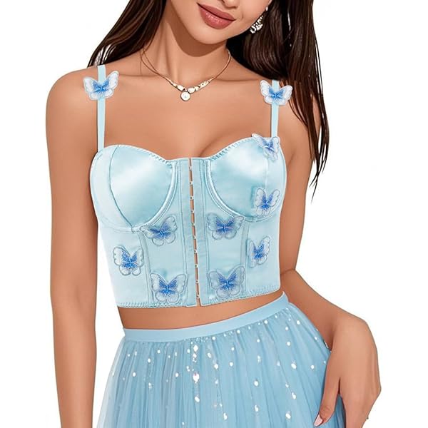 トップス ANDWANG Satin lingerie corset tops Amazon.com: Aularso Women's Sleeveless Corset Top Halter