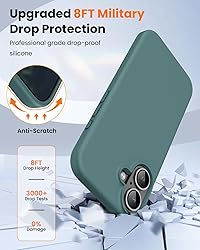 OuXul Designed for iPhone 16 Case,Shockproof Liquid
