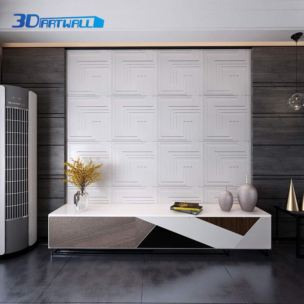3DARTWALL PVC 3D Wall Panels (12pcs/Box) 32 sq.ft Unique Curve Wall