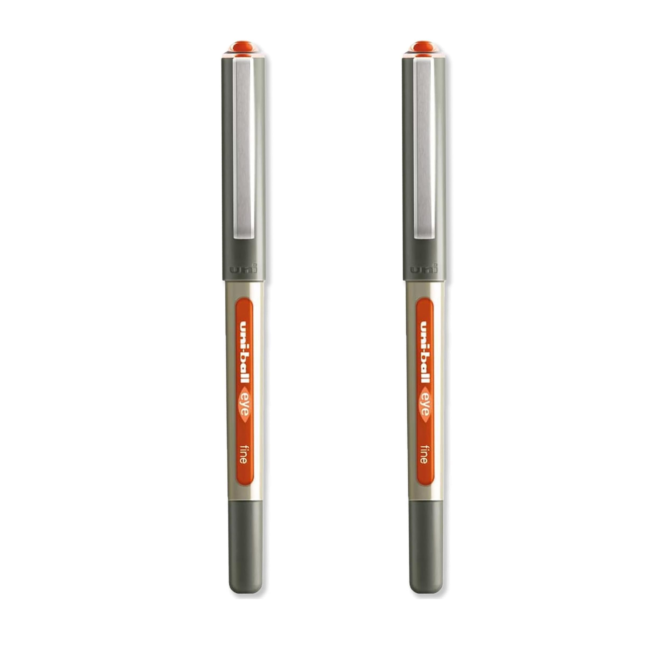 uni-ball EYE - UB-157E Rollerball Pens - 0.7mm Nib - Orange Ink - Pack of 2
