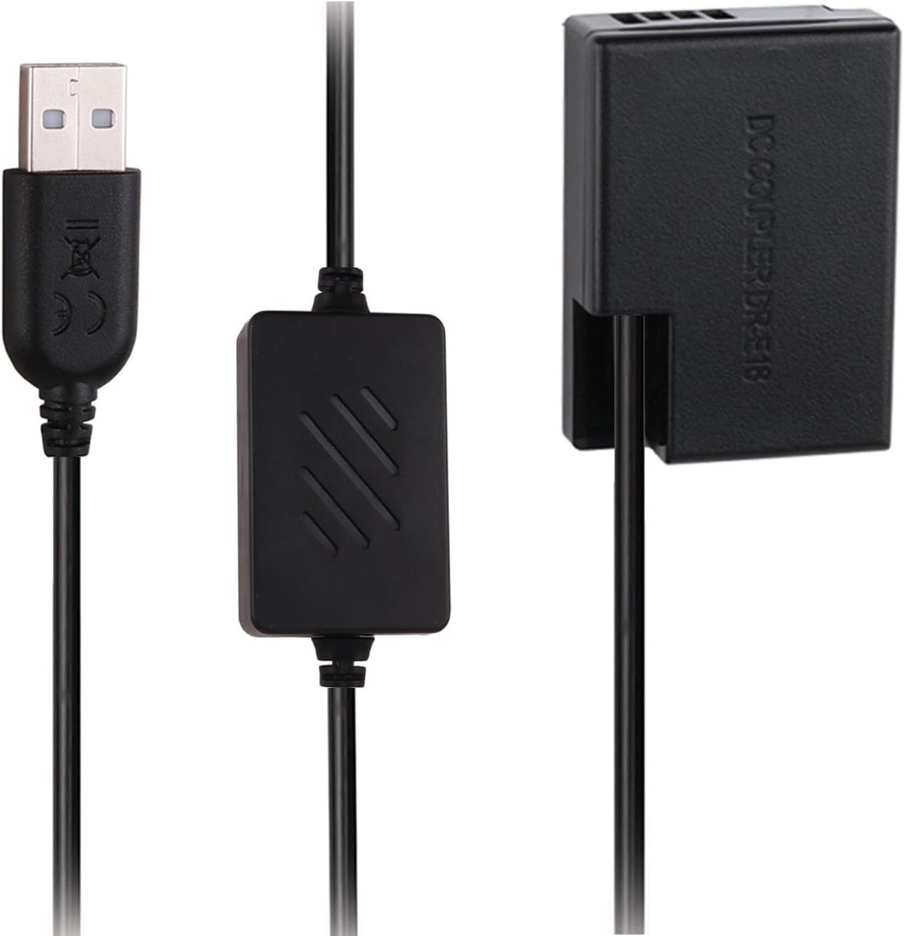 CCYC DR-E18 Fully Decoded DC Coupler, USB DC Converter Power Cable Replacement for ACK-E18 AC Power Adapter, Suit for Canon EOS 200D, 750D, 760D, 77D, 800D, Rebel SL2, T6i, T6s, T7i, 8000D Camera