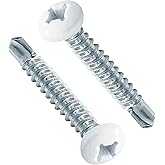 RV Screws White Pan Head Screw 8 X 1 for RV Interior and Exterior, Quad Drive Twin Fast Thread Fasteners, Enclosed Trailer Se