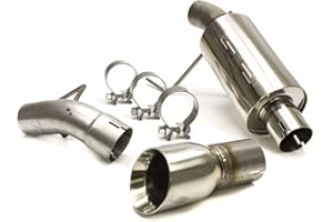 SLP M31021 PowerFlo Single Side Axle-Back Exhaust System with 3.5" Tip for Ford Mustang V6