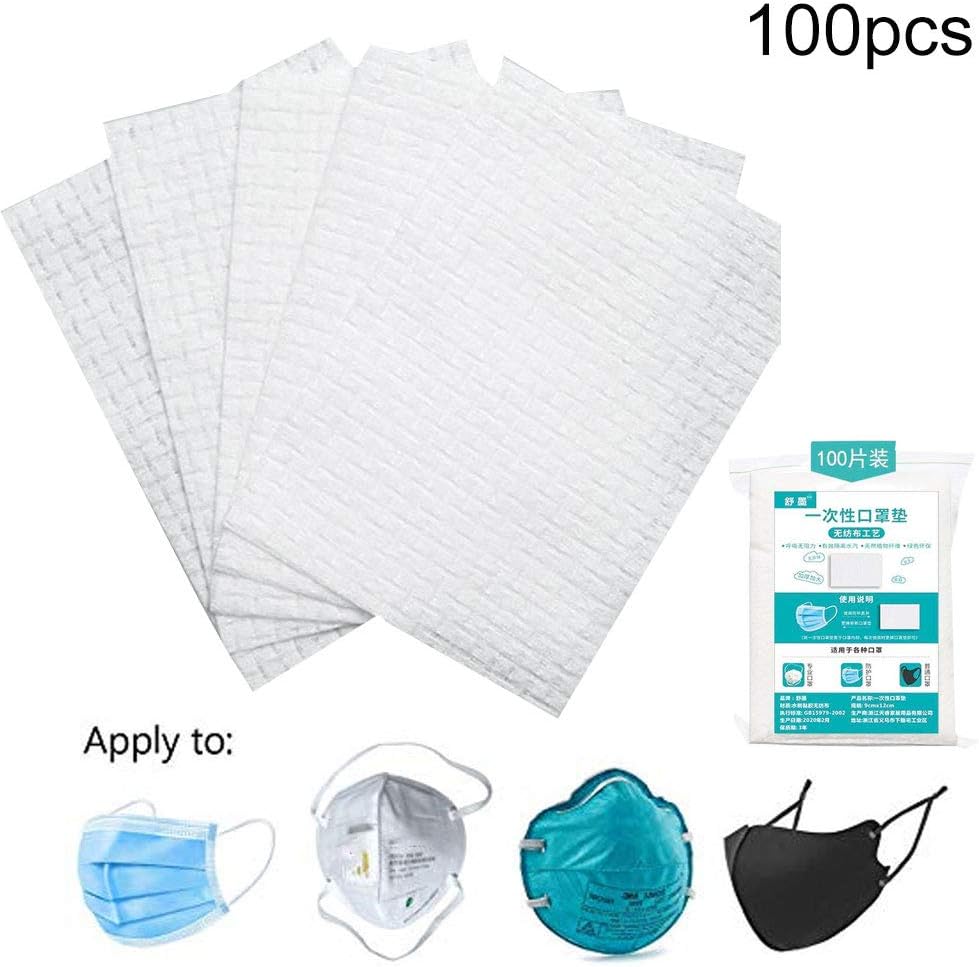 Quietcloud-D Face Mouth Visor, 100Pcs Disposable Replacement Dustproof Filter Non-Woven Inner Pad for Face for Men Women Face Protective - 100pcs