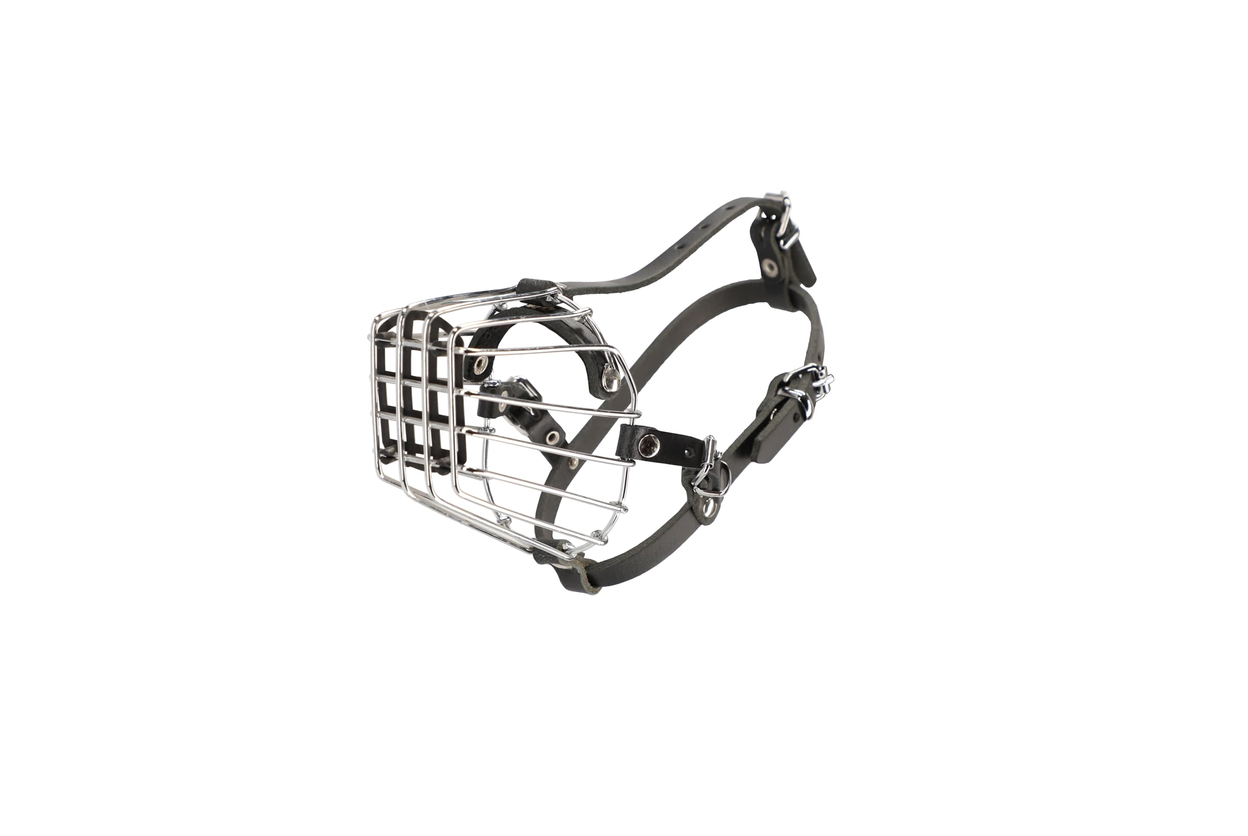 Dingo Metal Muzzle for Small Dog Puppy 20 cm Circuit Below Eyes, 6 cm Metal Wire Length 14001