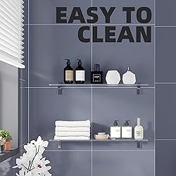 MEISHIDA Clear Acrylic Shelf, Set of 2 Invisible