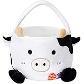 Easter Baskets for Kids, Cute Cow Easter Egg Buckets Huting Festivals Gift for Girls Boys