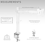 VIVO STAND-V001W Single Monitor Arm 32 inch 38 inch Ultrawide White view 6