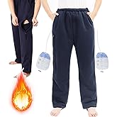 AUSTYLCO Fleece Lined Winter Urine Bag Holder Pants with Zippered Pockets,Incontinence Catheter Pants,Urine Bag Holder Trousers for Nephropathy Nephrostomy,Cystostomy,Eelderly