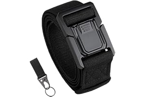 RUILAIBO Tactical Belt, Military Stretch Nylon Work EDC Holster Belt 1.5’’ with Quick Release Heavy Duty Buckle
