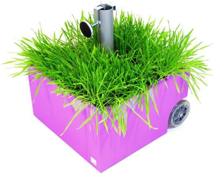 XXD Parasol Base Flower Power Planter with Wheels Pink O 821