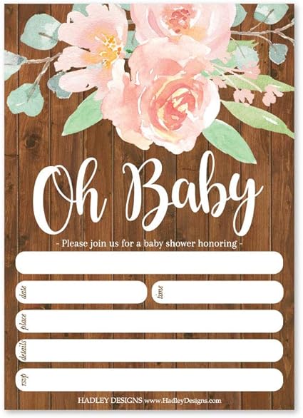 rustic flower baby shower