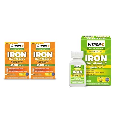 Vitron-C Iron Supplement, Once Daily, High Potency Iron Plus Vitamin C & Iron Supplement & Immune Support