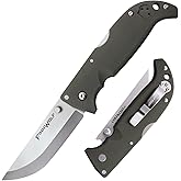 COLD STEEL Finn Wolf 3.5in AUS8A Razor-Sharp Straight Back Blade 4.375in Griv-Ex OD Green Handle Hunting Folding Knife, Boxed