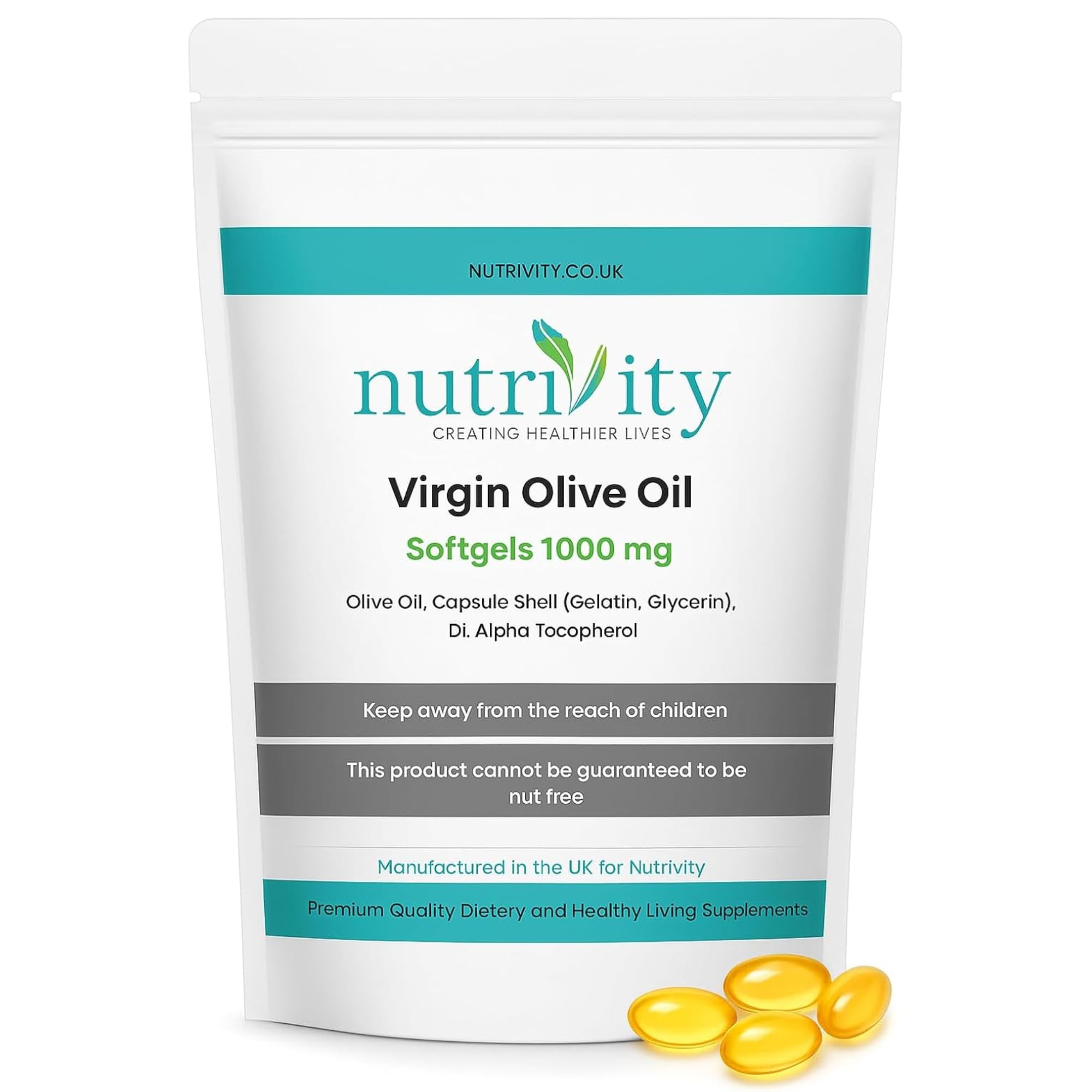 High Strength Extra Virgin Olive Oil 240 Soft Gels – Olive Leaf Extract & Omega 3 6 9 for Antioxidant Support, Heart Health & Daily Wellness – 1000mg