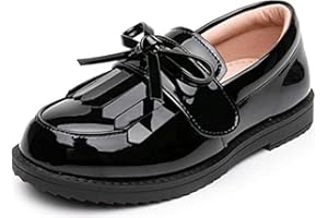 kkdom Girl's Classic Tassel School Uniform Shoes British Style Oxford Shoes