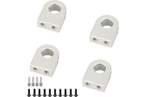 ZXYRC CNC Aluminum Alloy Body Post Mount for 1/10 RC Crawler Axial SCX10 PRO Metal Upgrades (Silver)