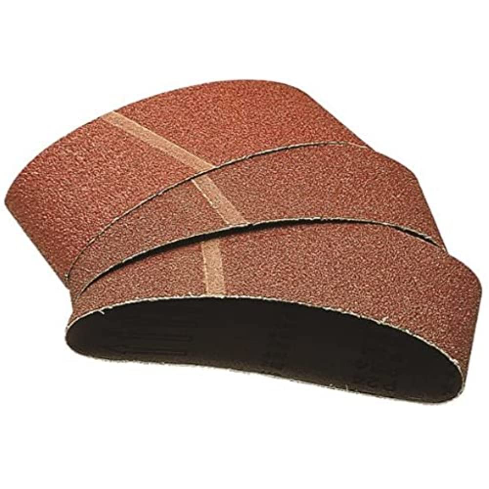 wolfcraft 3 Fabric Sanding Belts 75 x 510 mm, Grain 120 I 1914000