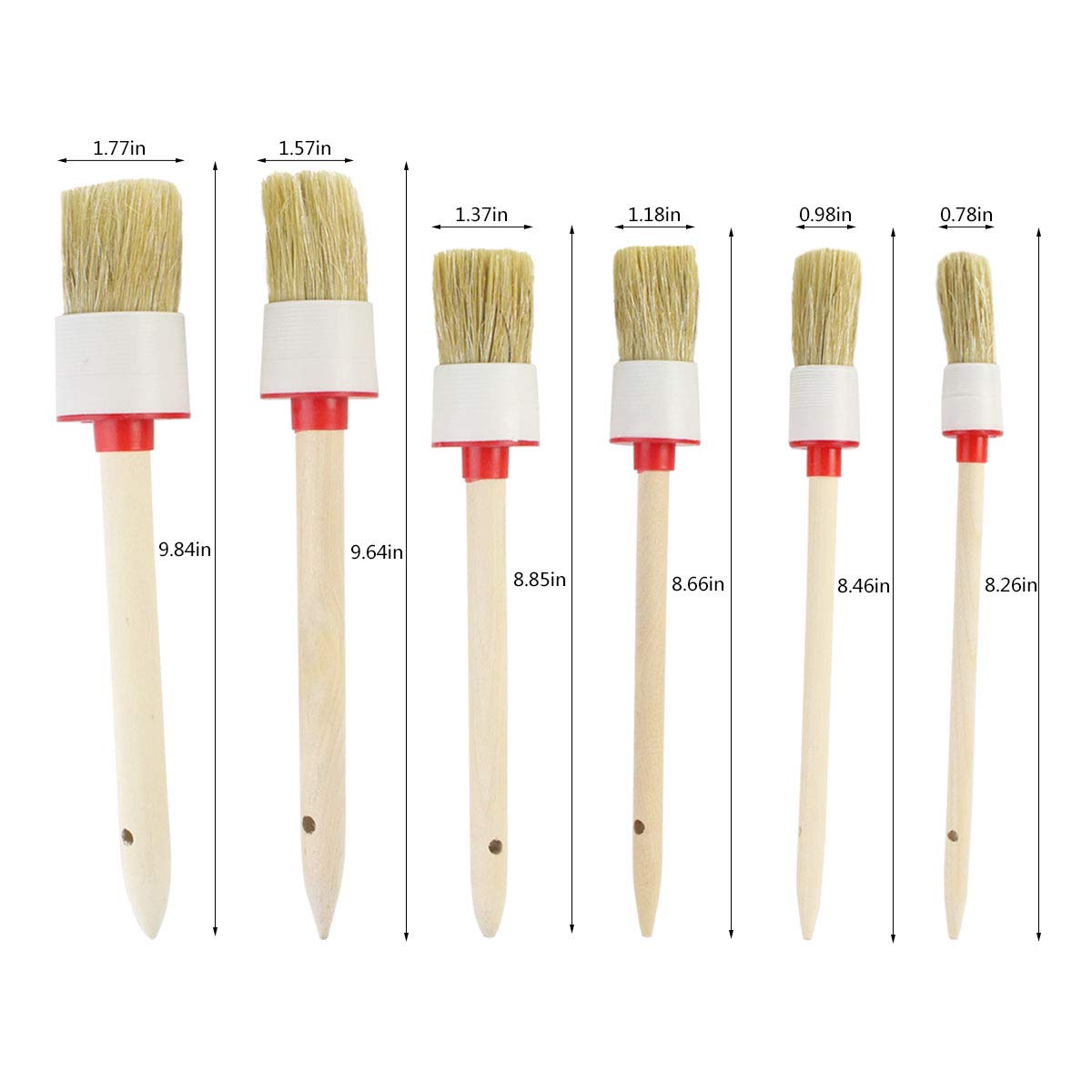 baotongle 12pcs Auto Detailing Brush Kit, Car Cleaning Brush Set Car Cleaning Tools Natural Hog Hair Brush Kit for Car Cleaning Vents, Dash, Trim, Seats, Wheels