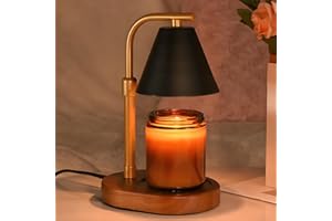 SOKCVSEA Candle Warmer Lamp - Candle Warmer with Diamond Height Adjustable, Birthday Gifts for Women Mom Gifts, House Warming Gifts New Home Decor, Wax Melt with 2 Bulb BlackGold