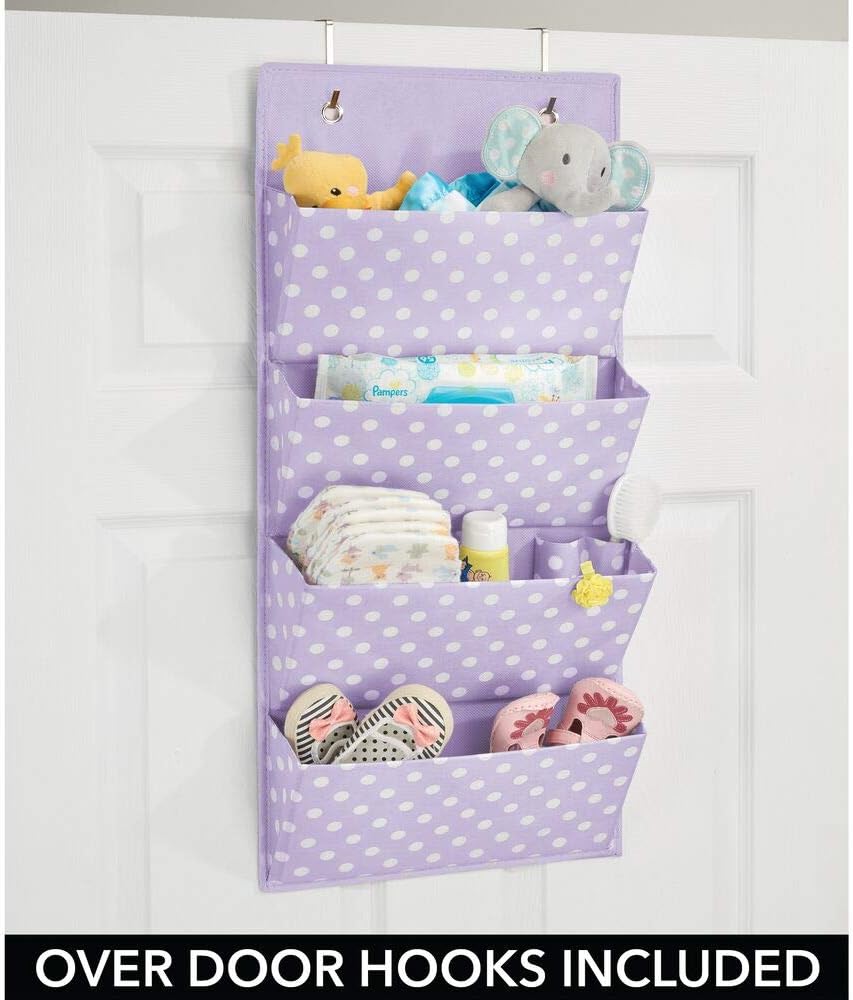 mDesign Set of 2 Wardrobe Organiser — Hanging Clothes Storage for