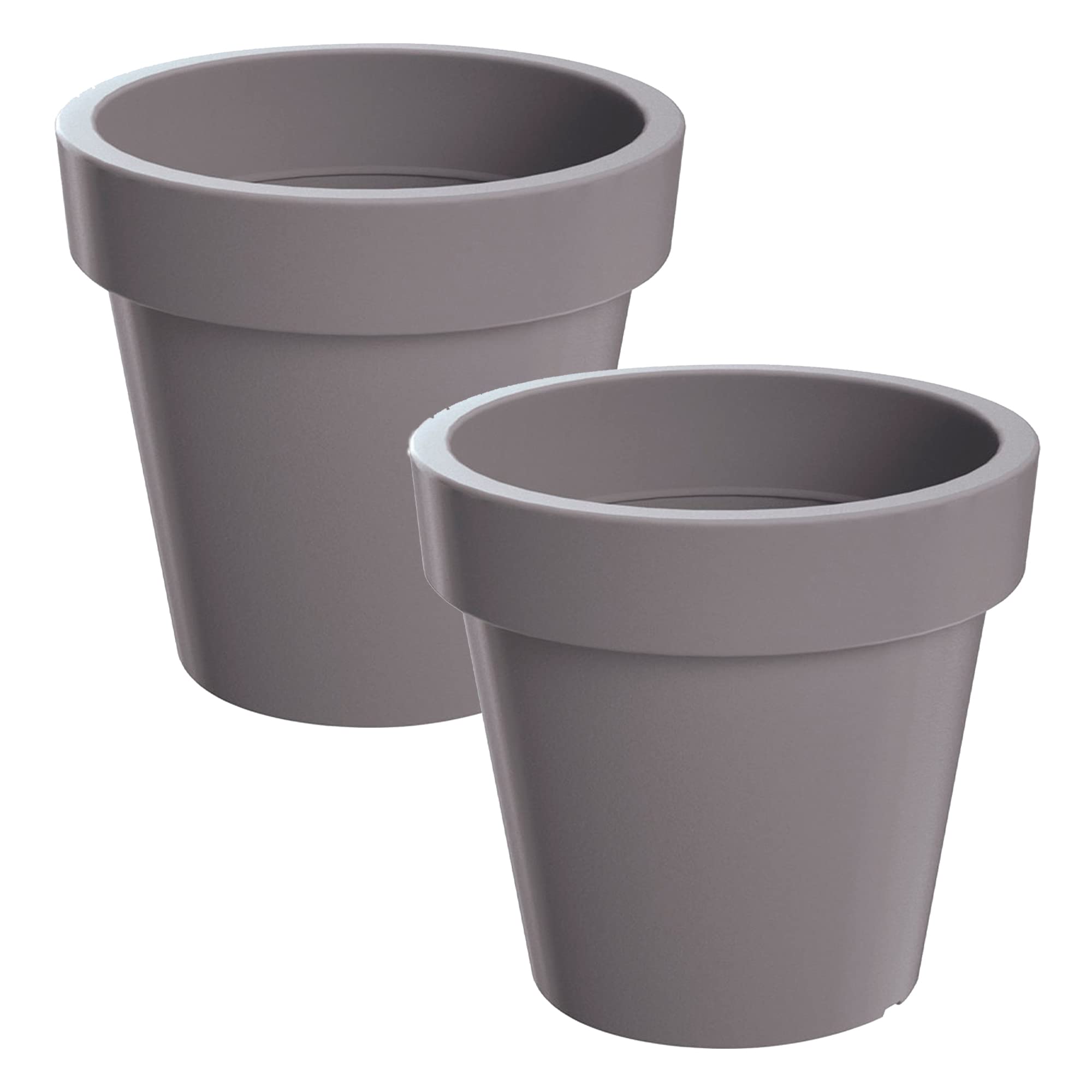 WELLHOME 2X Lofly Plastic Planter in Grey Colour (Length) x 15.8 (Width) x 14.4 cm (Height)