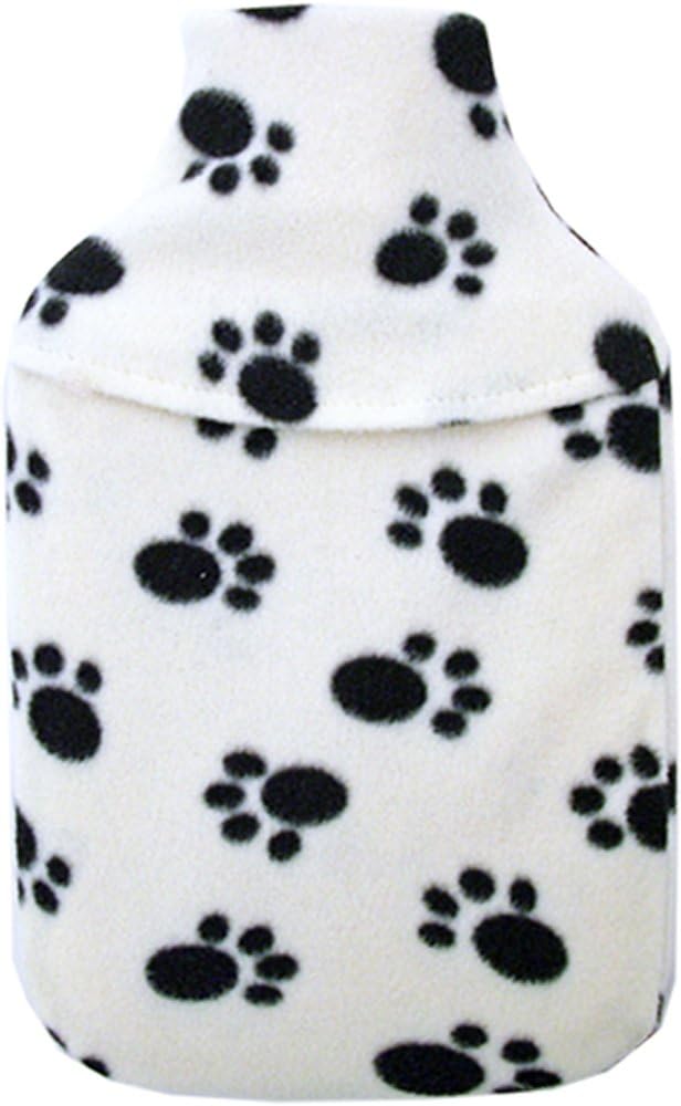 Vagabond 2L Paws Cream Hot Water Bottle with Cover - UK Quality