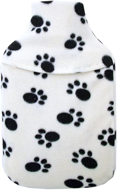 Vagabond 2L Paws Cream Hot Water Bottle with Cover - UK Quality
