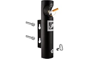 ELITRA Wall Mounted Outdoor Cigarette Butt Receptacle (Black)