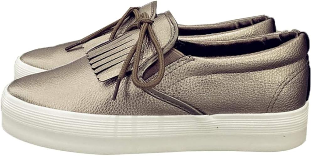 Amazon レディース 厚底スニーカー フェイク レザーシューズ ウォーキング フラット クッション スリッポンシューズ 軽量 シルバー カジュアル 3cm 白 23 0cm 黒 スニーカー レディース 厚底 シューズ 靴 ローカット スポーツ 痛くない 快適 ドドシューズ スニーカー