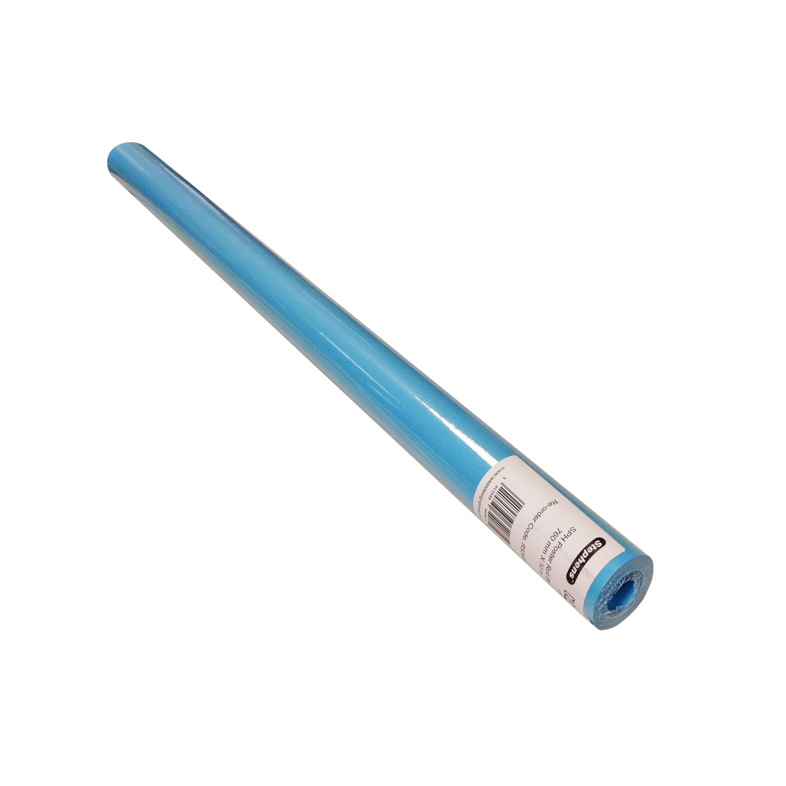 Stephens Blue Poster Roll 80gsm, 10m x 76cm, Ideal For Drawing, Painting, Sketches, Backdrop, Making Posters, Notice Boards And Large Art Work, Great For Use In School, Home And Office, Large Roll