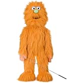 30" Orange Monster Puppet, Full Body Ventriloquist Style Puppet