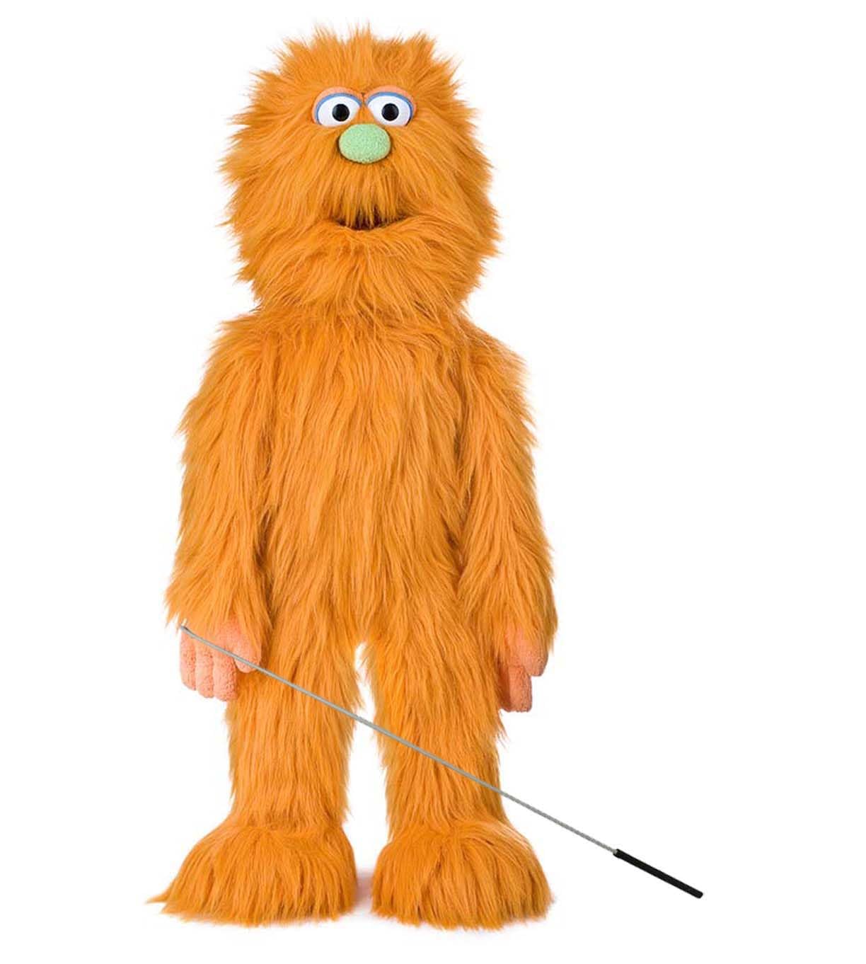 Orange Monster Puppet, Full Body Ventriloquist Style Puppet, 70cm