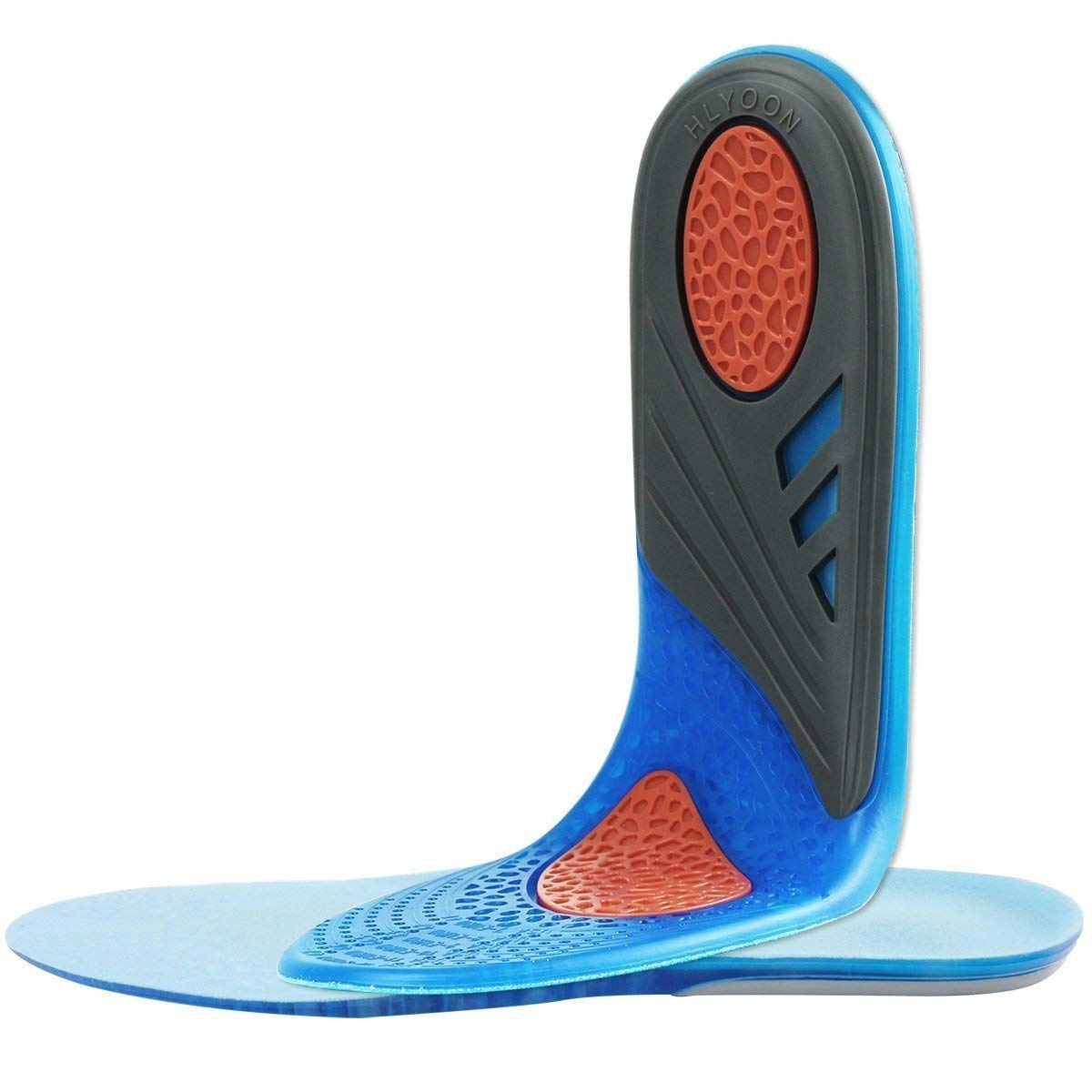 HLYOON GEL Sports Orthotic Insoles, Full Length Performance Shoe Insoles, Relieve Foot Pain and Fasciitis (UK women\'s (4-9))