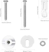 GIONAR Toilet Seat Fittings Kit 12 Pcs Universal Expanding Nuts Screws view 2