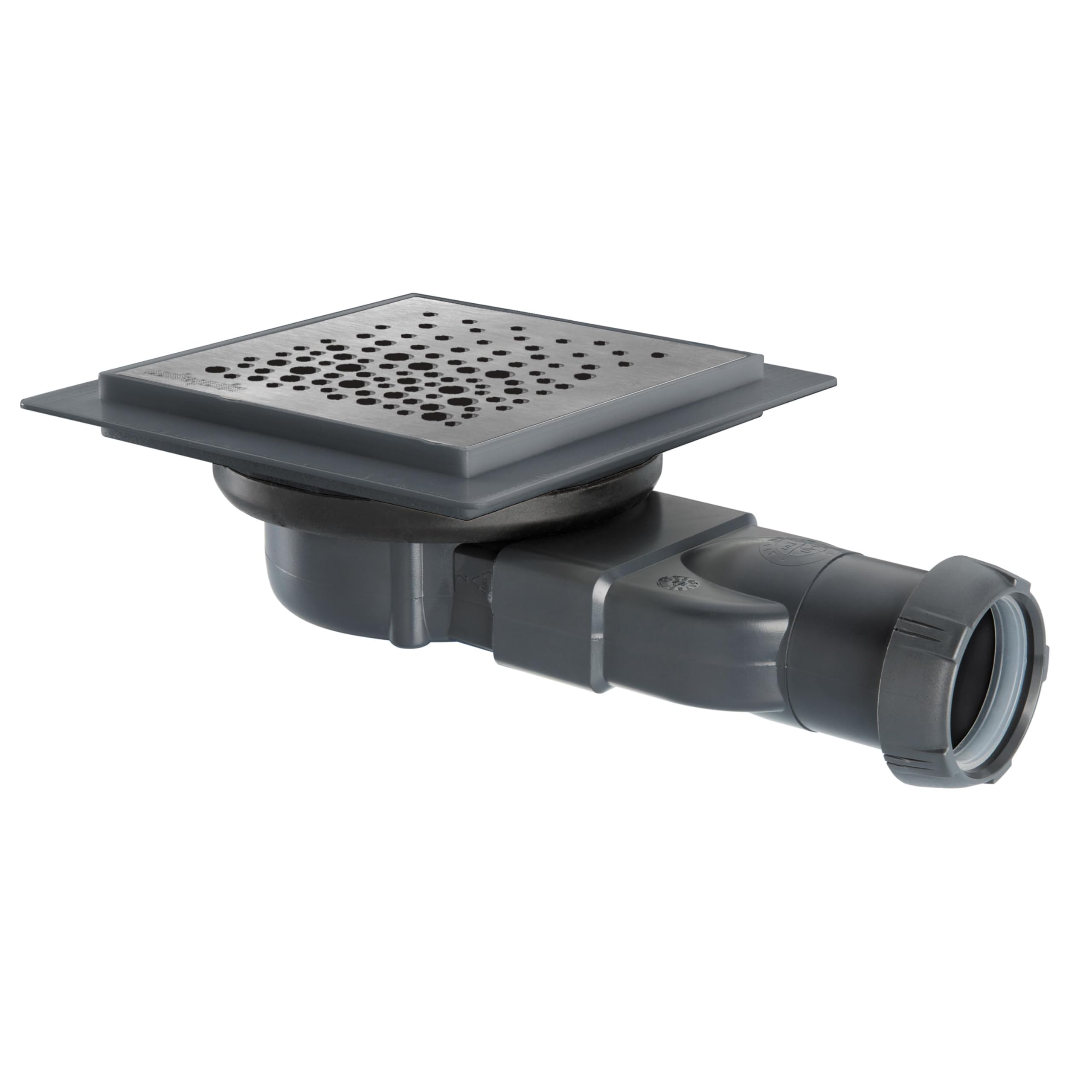 Wirquin Venisio 30723970 Compact Trapper and Slim Membrane for Shower Waste Grey