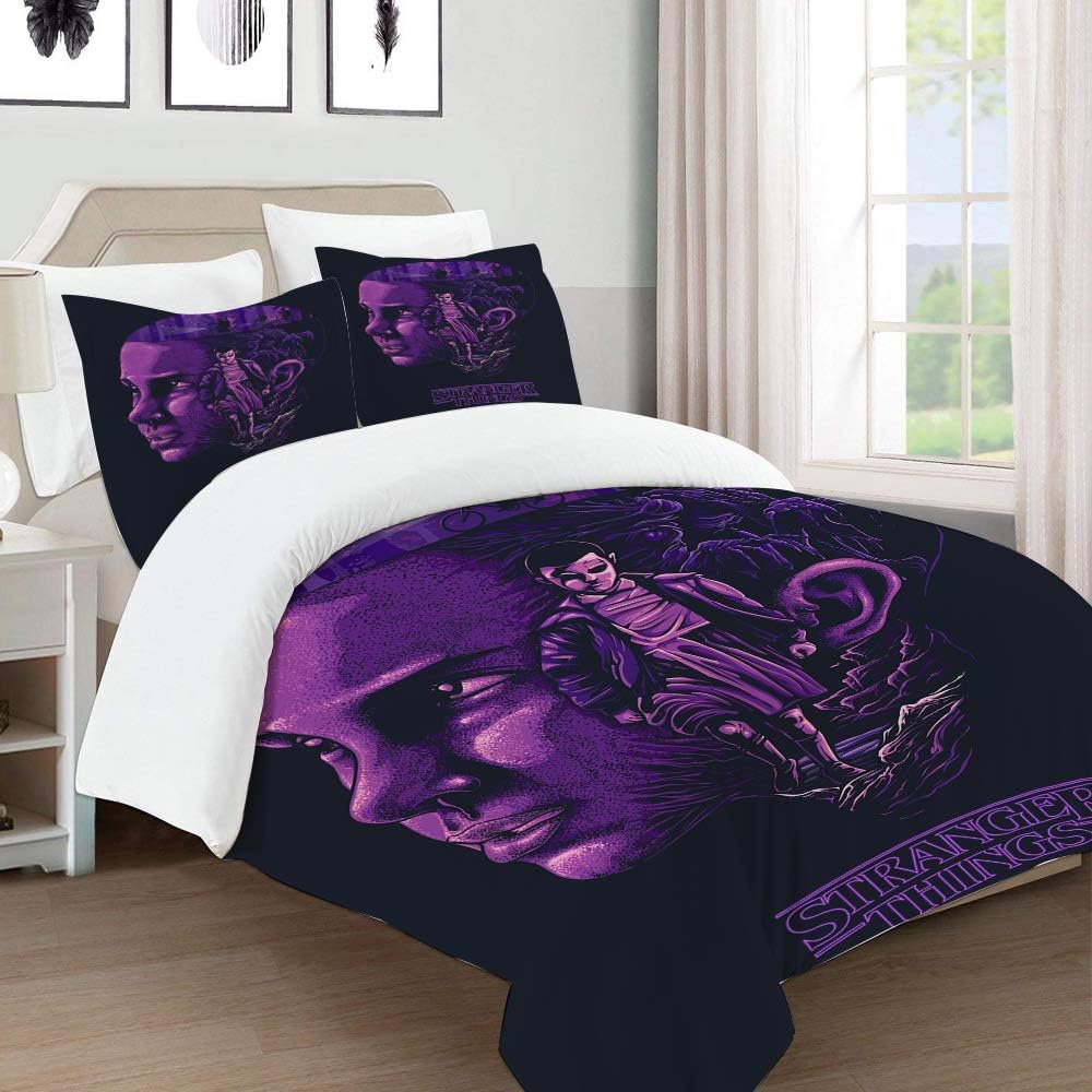 PANTYME Duvet Cover Set-Bedding,Stranger things,Quilt Cover Bedlinen-Microfibre 200×200CM with 2 Pillowcase 50×80CM