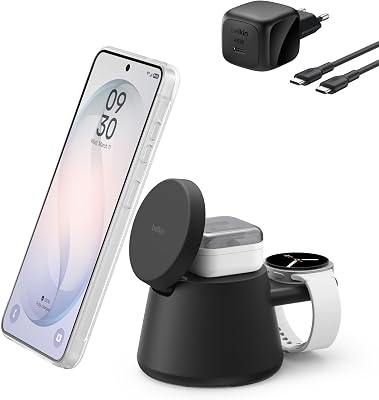 UltraCharge Pro Cargador Inalámbrico Magnético 3 en 1 Qi2 25W Negro