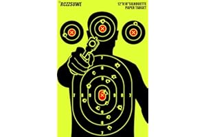 RCZZSUWE 12x18 Inch Self-Adhesive Splatter Shooting Targets - Peel & Stick Paper Target with Instant Hit Marking for Pistol, Archery, Rifle (Indoor/Outdoor Ranges)