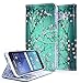Galaxy J3 Case, Galaxy Sky, Galaxy J3 V / J3 2016 / Sol /Amp Prime / Express Prime Case, NageBee [Kickstand Feature] Premium PU Leather Flip Fold Wallet Case with [ID&Credit Card Slot] - Plum Blossom