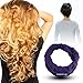 CharlieCurls: Comfortable Wear Anywhere, Anytime, 1-Piece No Heat Hair Curler - Heatless Styling for Women & Kids with Medium or Long Hair (Plum | Bag)