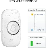 SECRUI Wireless Doorbell 300M Waterproof Plug In with 2 Receivers 58 Chimes view 6